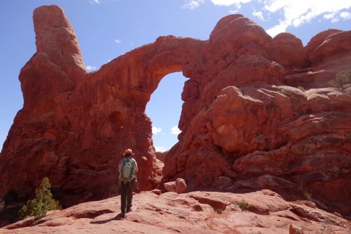 Our ranger guide and Turret arch